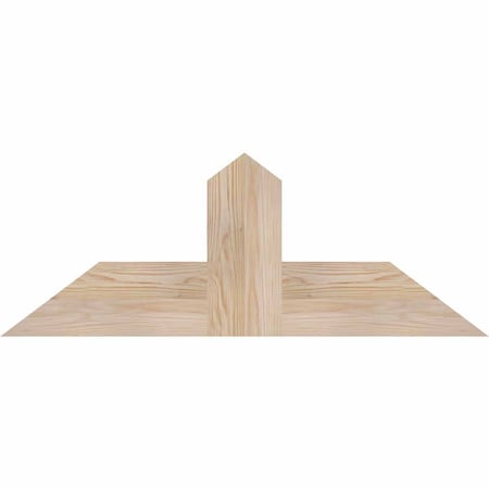 Ekena Millwork Portland Smooth Timber Gable Bracket, Douglas Fir, 36"W x 13"H x 1 1/2"D x 5 1/2"F, 9/12 Pitch GBW036X13X0206POR00SDF